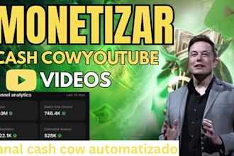 create and monetize youtube automation channel, cash cow business and cash cow