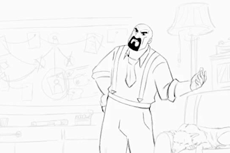 traditional 2d hand drawn frame by frame flat vector style animated illustration
