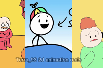 create 2d stickman animation in 24 hours