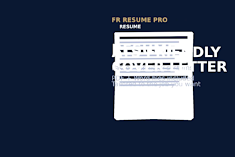 write a professional resume and cover letter