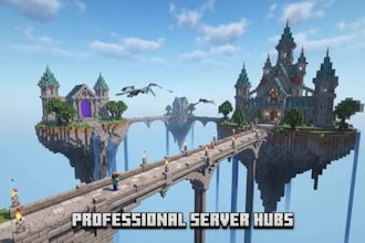 build minecraft spawn lobby custom server hub survival spawn and lobby map