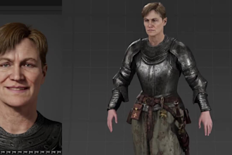 create a game ready 3d character with rigging and pbr textures