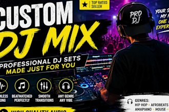 create custom dj mix, dj mashup of your favorite songs or playlist