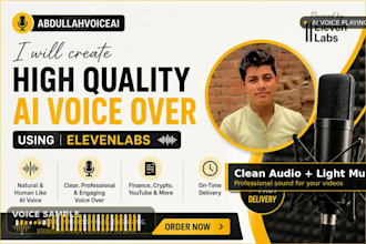 create high quality ai voice overs using elevenlabs