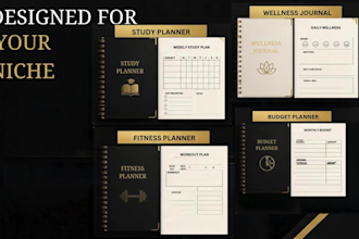 professionally design a custom journal or planner in canva