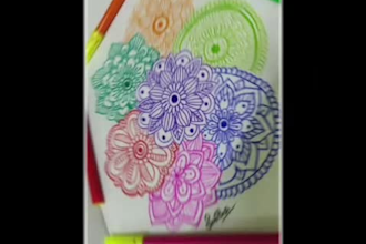 design geometric and crochet pattern with pattern editing