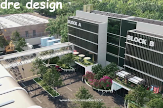 create realistic 3d industrial factory warehouse and plant walkthrough animation