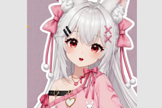 create 3d vtuber model, vrchat avatar, 3d rigging and 3d vroid character