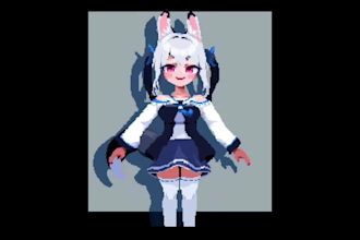 do pixel art animation, sprite sheet animation and pixel art character design