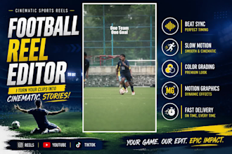 edit cinematic football highlights and sports reels