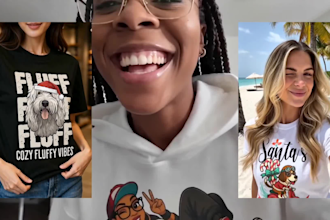 make 4 tshirt designs 4 mockups and 1 video mockup