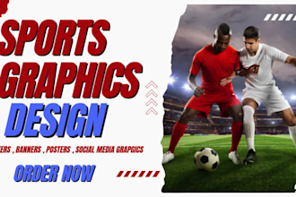 design or redesign an advertising sport flyer banner poster and sport graphics