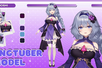 create pngtuber model in anime style