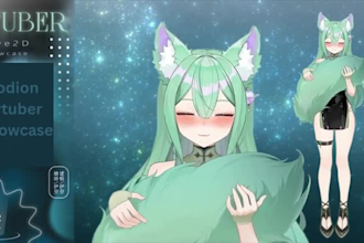 design and rig 2d vtuber model, v tuber, anime art for vtube studio
