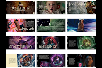 design a high end directors treatment for commercials, film, tv, music videos
