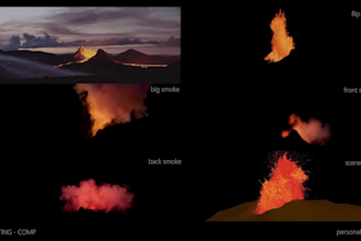 add vfx compositing, fire explosion, special effects and visual effect for video