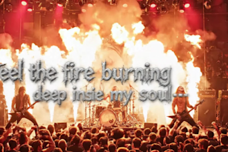 create stunning metal lyrics video for your song, animated lyrics video