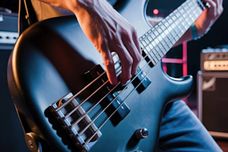 record pro bass guitar and fretless on metal, rock, punk