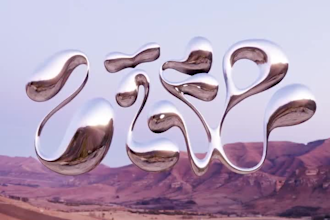 design a 3d chrome logo