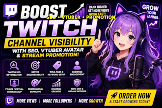 boost twitch channel visibility with SEO vtuber avatar stream promotion