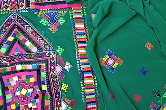 design custom handmade balochi embroidered dresses and traditional clothing