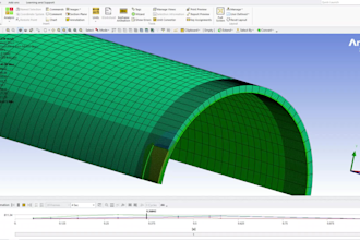 perform fea analysis using ansys, including linear and non linear analysis