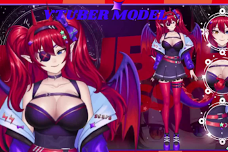 draw and rig pro live2d vtuber model anime vtuber live2d rigging 2dvtuber design