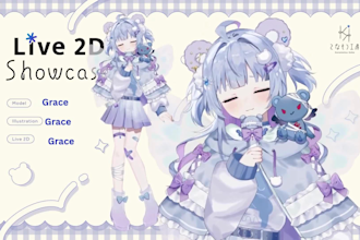 design and rig vtuber commission, live2d vtuber model, vrm, vrc anime model