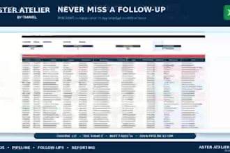 create an excel CRM and sales pipeline system