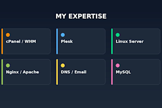 fix cpanel, whm, web hosting, email, and linux server errors