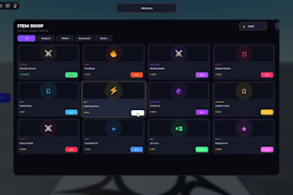create roblox UI, hud, gui, and game interface design