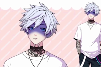 design 2d 3d vtuber model ready to rig live2d vtube studio anime ar vtuber