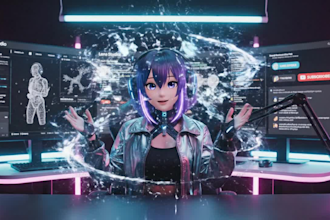 design 3d ar vtuber filter streaming avatar for lens studio