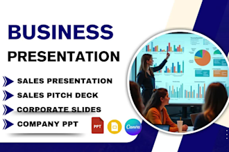 design sales pitch deck corporate slide business presentation, company market
