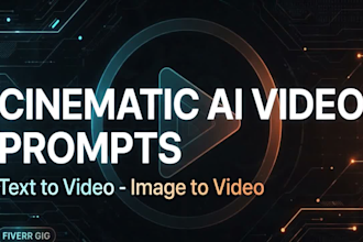 write cinematic ai video prompts for runway, pika, luma and flow