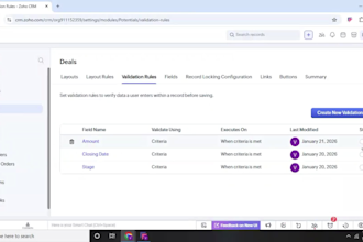 setup your zoho CRM validation rules