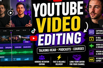 edit youtube video talking head videos with b roll and captions short form