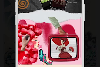 design book illustration and modern logo design