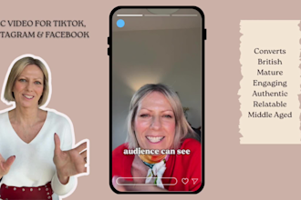 be your british, female ugc video creator spokesperson