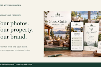 design a custom rental welcome book and guest guide