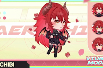 design and rig live2d chibi character live2d anime vtuber model for vtube studio