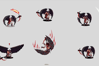 do retro pixel art animation sprite sheet pixel game art pixel map 2d game asset