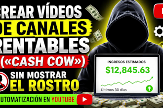 crear videos de vacas de dinero sin rostro y automatizacion de youtube