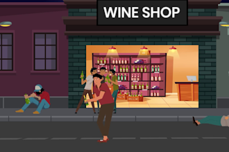 make a 2d cartoon animation, character animation video