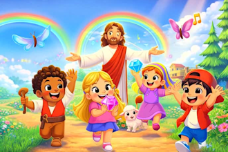 create animate kids bible stories nursery rhyme for your youtube channel