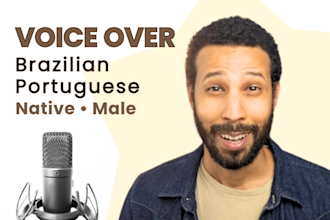 record a native brazilian portuguese male voice over