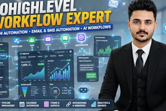create gohighlevel workflows, email, SMS and CRM automation