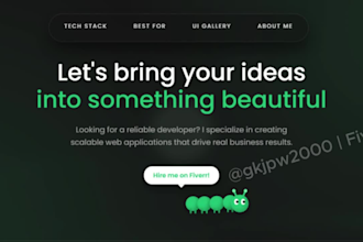 develop a landing page or single page website for your business