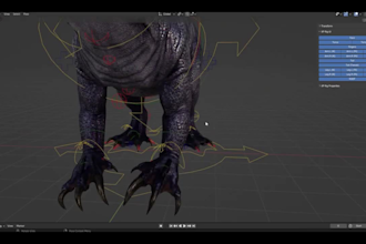 3d quadruped animal rigging,facial rig,ik fk rig, skeleton setup,blender vrm rig