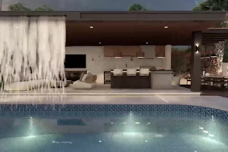 do outdoor backyard landscape design, 3d garden, pool, patio, pergola 3d design